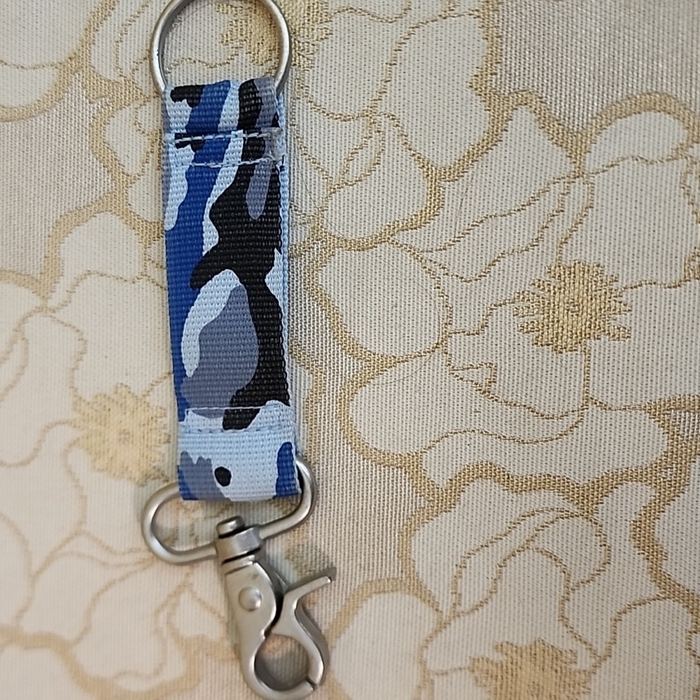 GAP Blue and Gray Camo Keychain